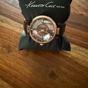 Kenneth Cole Women’s Brown Leather Strap Watch
